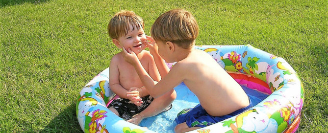 Kids Playing on Lawn